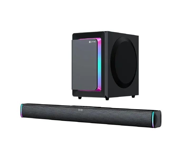 Amtec Am-042 SoundBar Speaker Wireless Sound Bar Subwoofer delivers an immersive home audio experience with deep bass and crystal-clear sound, perfect for movies, music, and gaming Sound Bar System
