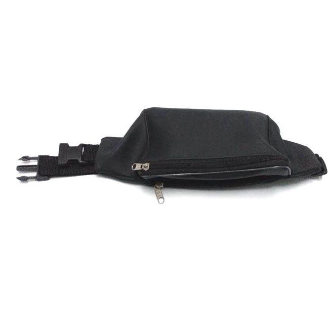 sleek black soft leather waist bag, a versatile accessory designed for both men and women.This stylish bag combines practicality with elegance