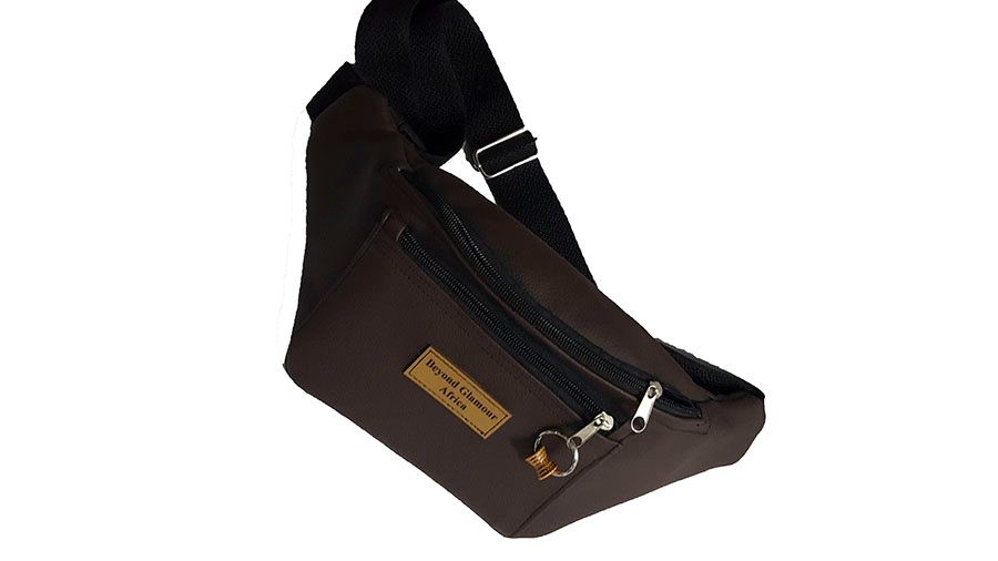 exquisite brown soft pure leather waist bag, designed to seamlessly blend style and functionality for both men and women.