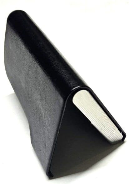 sophisticated black card holder, a perfect blend of elegance and practicality. Crafted from high-quality leather,