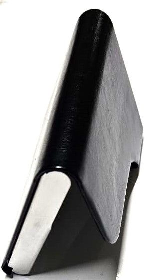 sophisticated black card holder, a perfect blend of elegance and practicality. Crafted from high-quality leather,