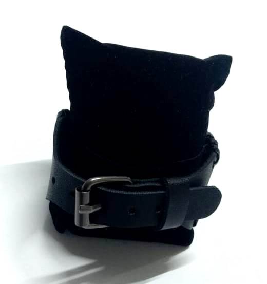 thick engraved leather bracelet for men, a striking accessory that seamlessly blends rugged style with a powerful symbol of strength