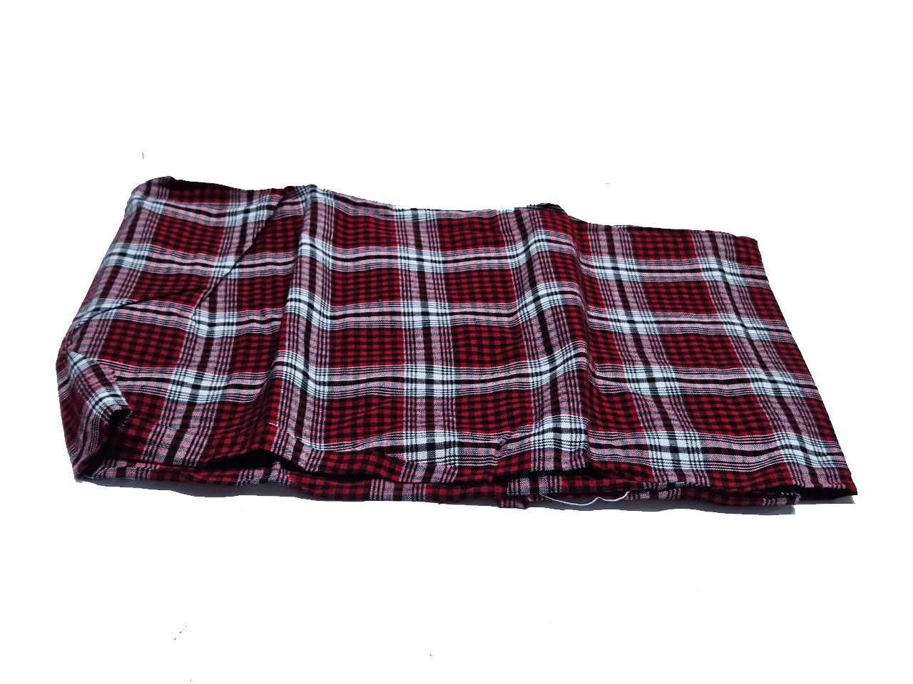 A  maroon checked maasai shuka very warm, fashionable classic and durable to have readily available with affordable prices.