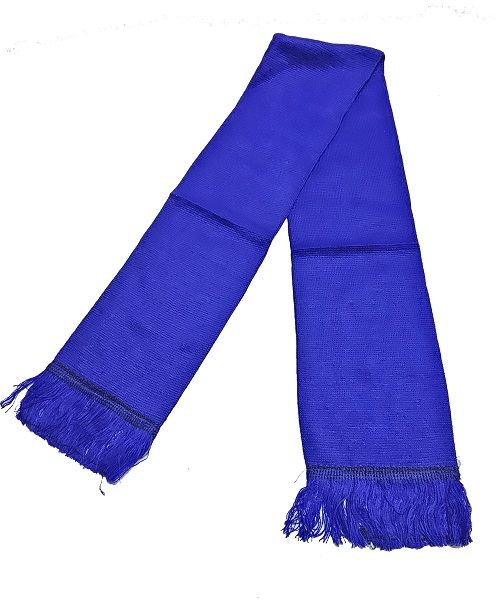A blue pink sling bag and a blue knitted scarf very fashionable ,durable and comfortable to have.