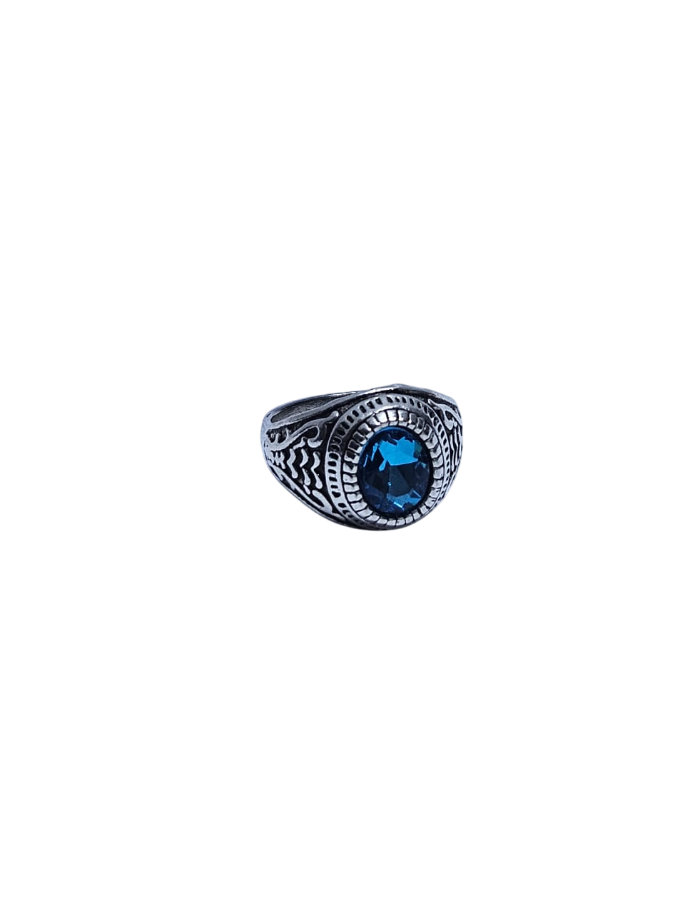 Men's blue stone silver ring easy , comfortable and fashionable to wear and is readily available with affordable price.