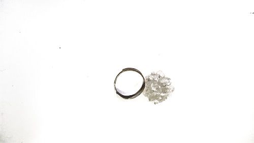 Ladies white crystal ring with metallic band very fashionable, durable and is easy and comfortable to wear.