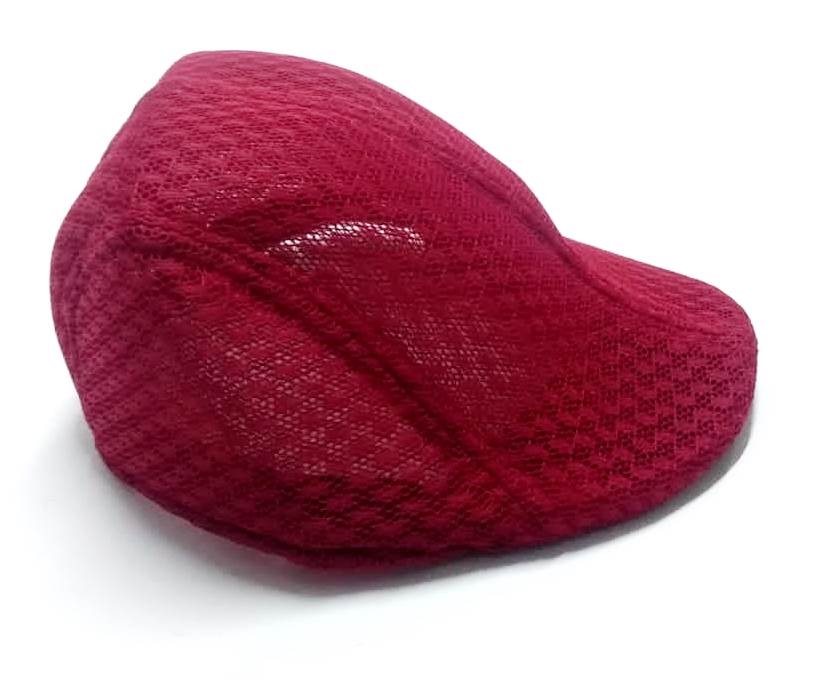 Men's red mesh newsboy cap easy and comfortable to wear, durable and fashionable and are readily available.