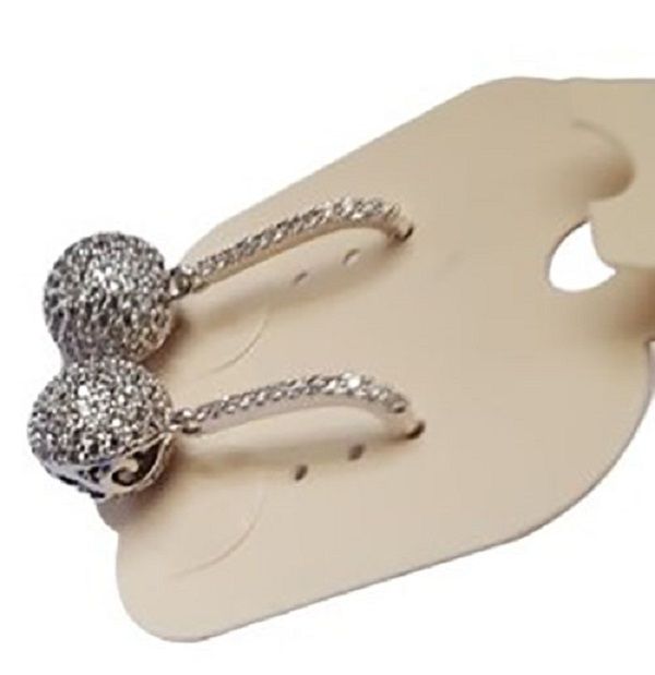 Ladies small silver round drop down earrings easy and comfortable to wear best gift to offer to female friends and are durable