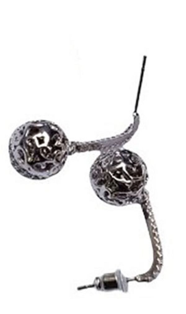 Ladies small silver round drop down earrings easy and comfortable to wear best gift to offer to female friends and are durable