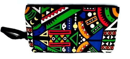 Ladies green Ankara pouch and drop don white pearl earrings combo readily available and gift to offer