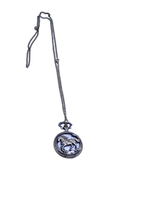 Unisex horse faced locket chain pocket watch easy and comfortable to wear, durable, fashionable and best gift to offer