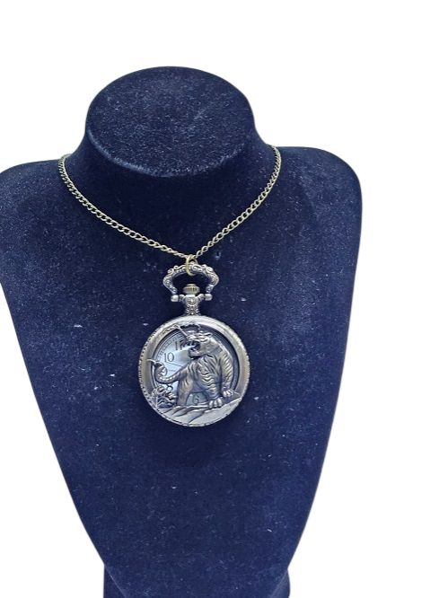 Unisex tiger vintage pocket watch locket chain easy and comfortable to wear, best gift to offerand durable.