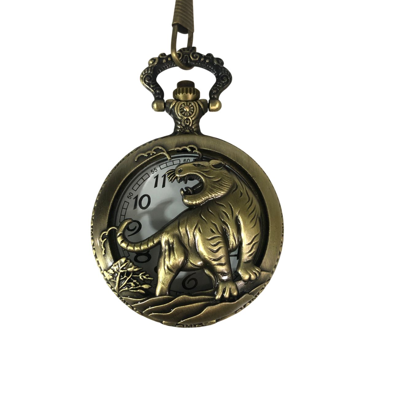 Unisex tiger vintage pocket watch locket chain easy and comfortable to wear, best gift to offerand durable.