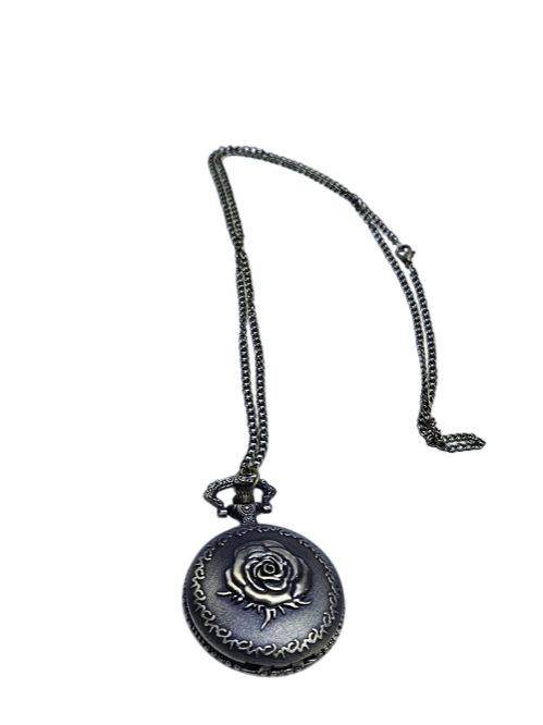 Unisex small rose pocket watch and locket chain easy and comfortable to wear, classic , fashionable, durable and best gift to offer
