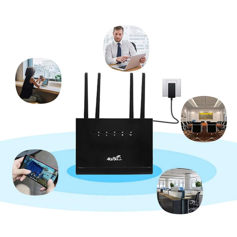 4G LTE WIFI Router 300Mbps Network 4 External Antennas Wireless Router with SIM Card Slot RJ45 WAN LAN Wireless Modem for Home