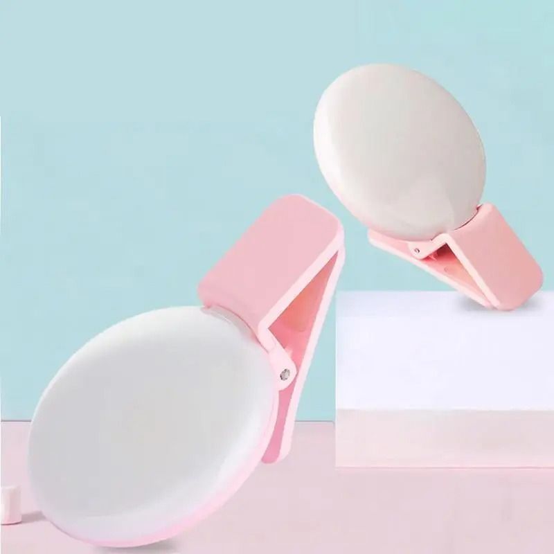 Mobile Phone LED Selfie Light Portable Mini Three Stop Dimming Circle Camera Photography Clip Video Fill Light Spotlight