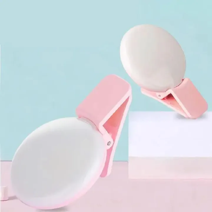 Mobile Phone LED Selfie Light Portable Mini Three Stop Dimming Circle Camera Photography Clip Video Fill Light Spotlight