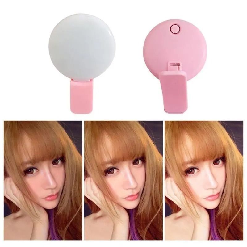 Mobile Phone LED Selfie Light Portable Mini Three Stop Dimming Circle Camera Photography Clip Video Fill Light Spotlight