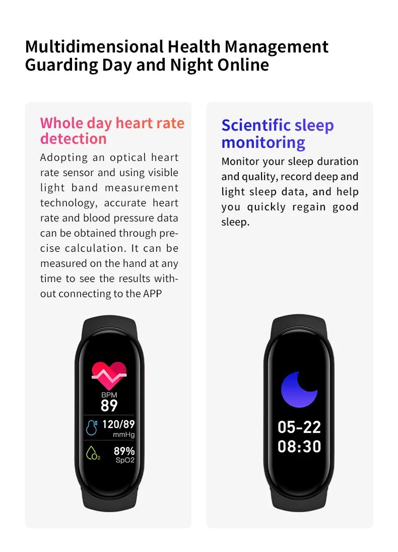 M8 Fitness Bracelet Smart Band Watches Women Men's Watch Blood Pressure Monitor Sports Smartwatch For Xiaomi Android R2LB