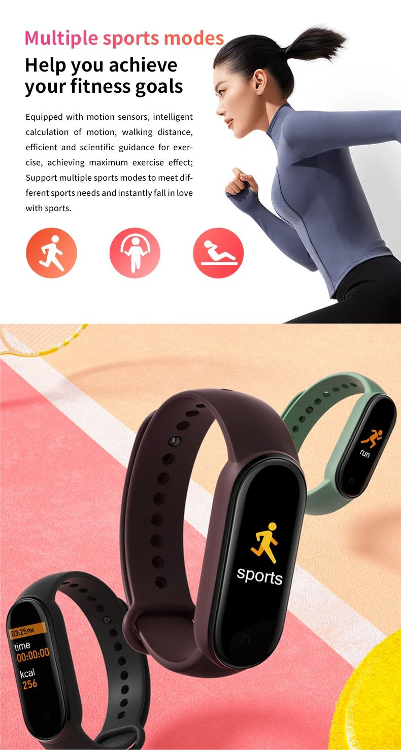 M8 Fitness Bracelet Smart Band Watches Women Men's Watch Blood Pressure Monitor Sports Smartwatch For Xiaomi Android R2LB
