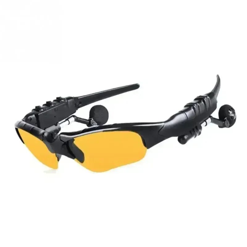 New Stereo Earphones Wireless Headset with Mic Glasses Sunglasses for Driving Cycling Sports Noise Reduction Headphones