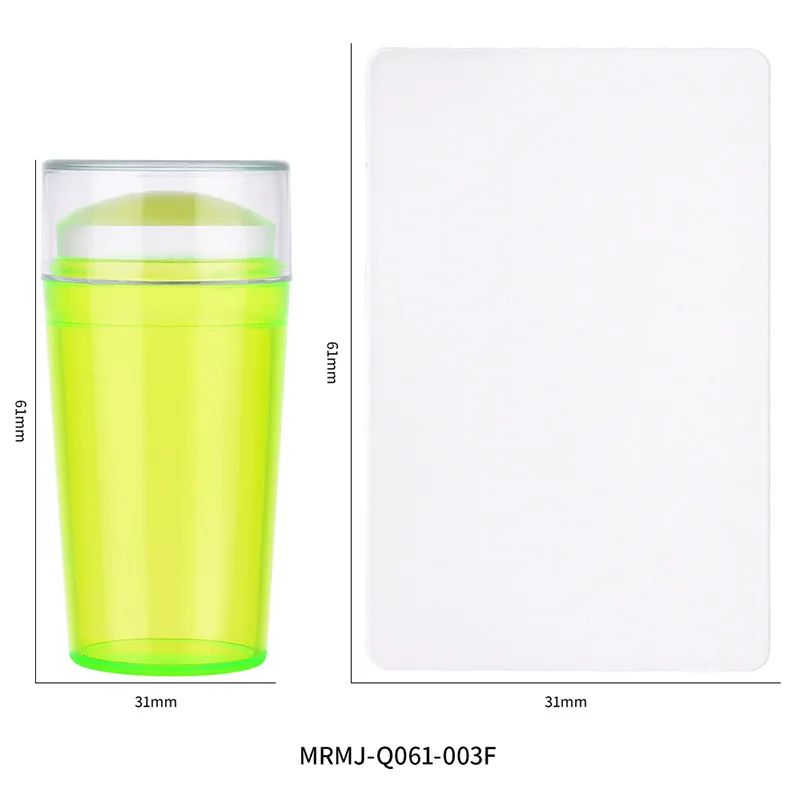 Transparent Silicone Nail Art Stamping Kit French Design For Manicure Plate Stamp Polish Seal Two Sides Stamper Scraper