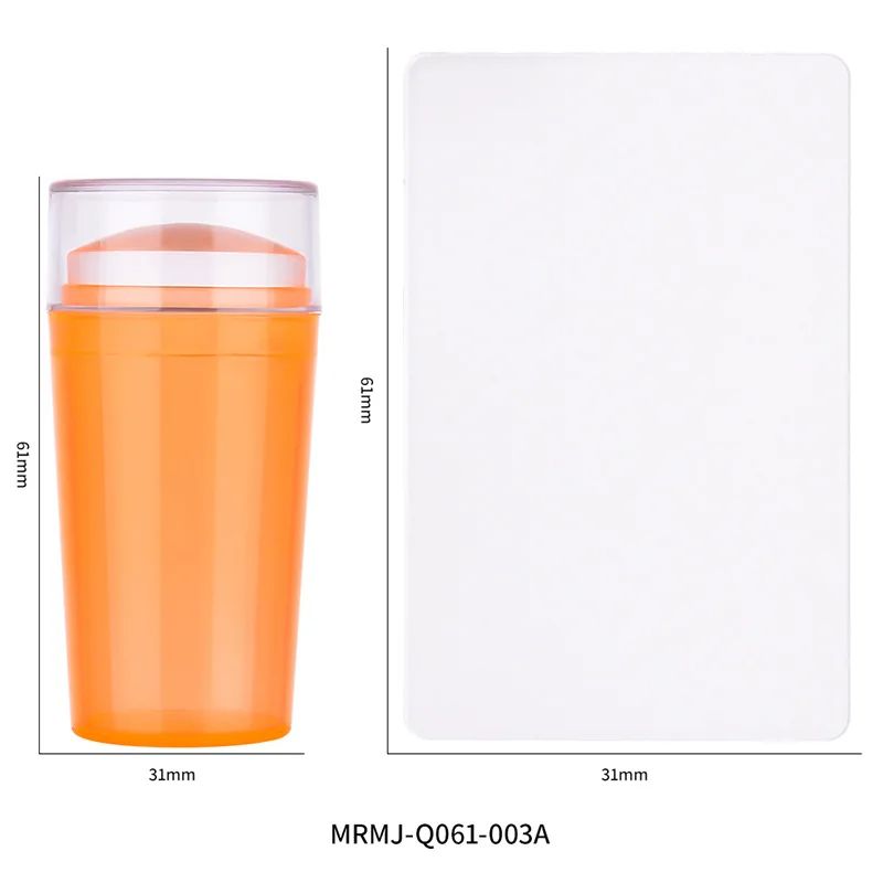 Transparent Silicone Nail Art Stamping Kit French Design For Manicure Plate Stamp Polish Seal Two Sides Stamper Scraper