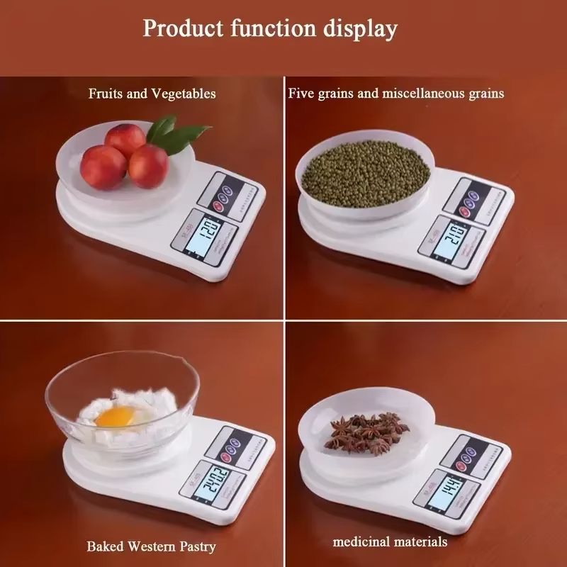 1PC 10kg/1g Digital Kitchen Scale Precise Food Balance Electronic Scale LCD Display Portable Digital Scales Kitchen Accessories