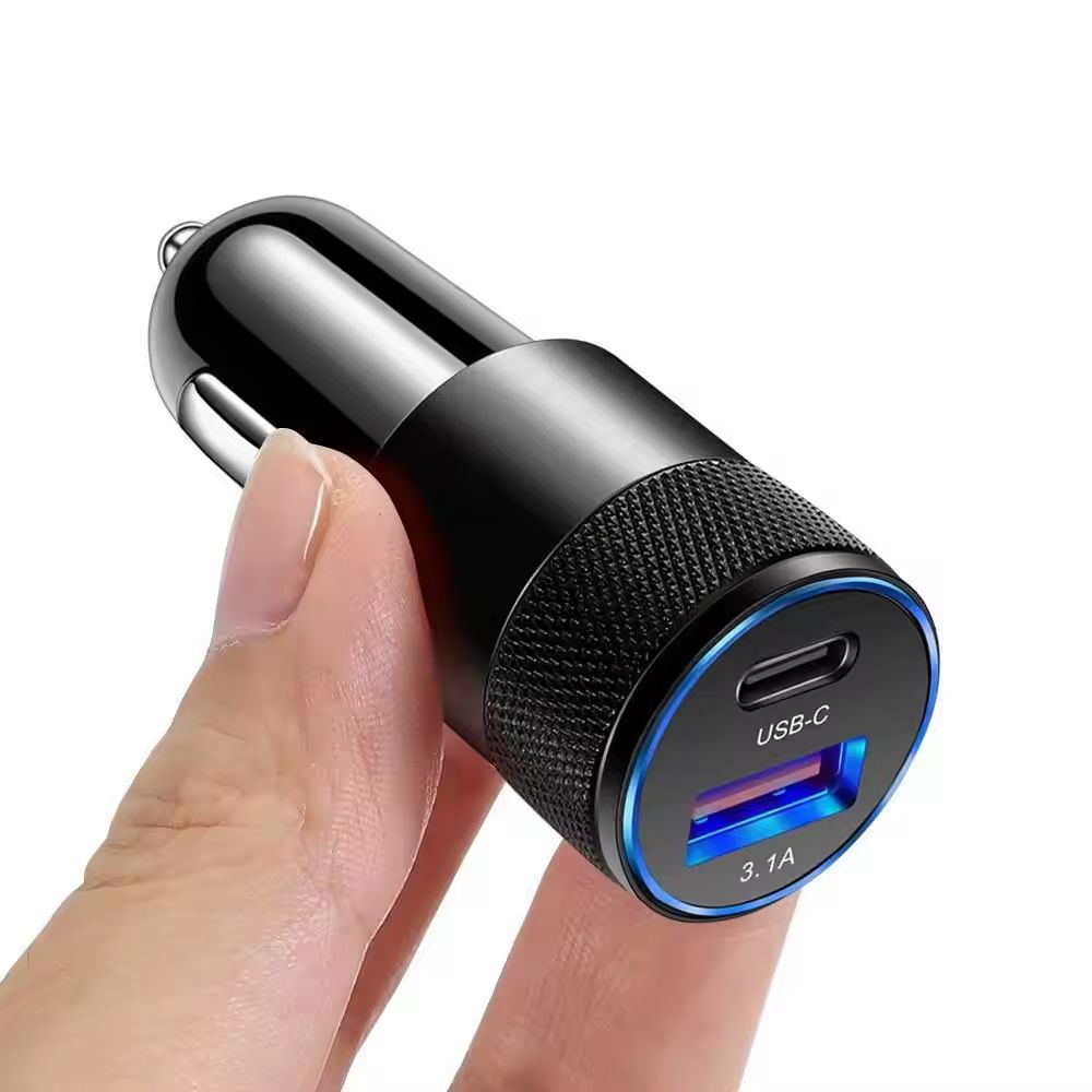 USB Quick Car Charger 15w 3.1a Type C Pd Fast Charging Phone Car Adapter for Iphone 13 12 11 Pro Max
