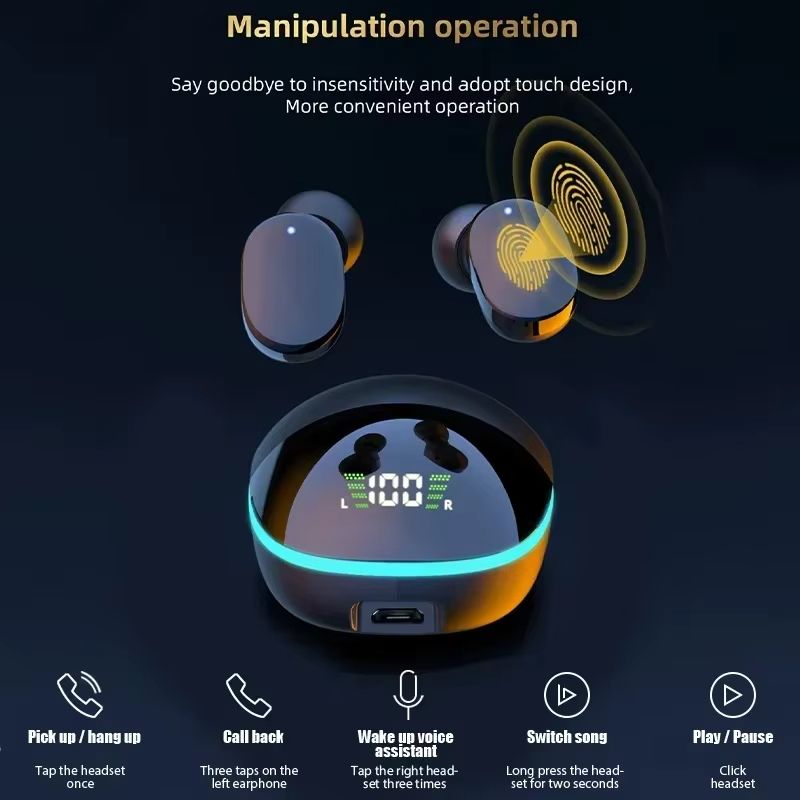 NEW TWS G9S  Bluetooth Headphones with Mic LED Display Earbuds Wireless Bluetooth Headset Noise Cancelling Earphones