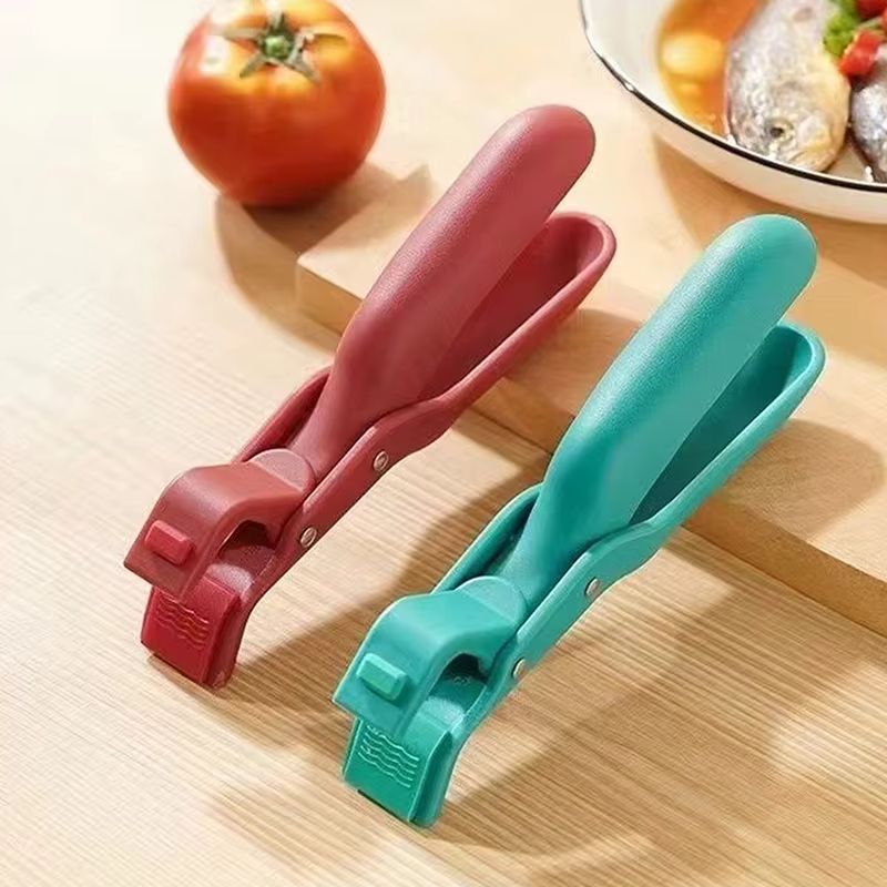 Anti-scald Gripper Clip Hot Dish Non-slip Gripper Plate Bowl Clip Holder Retriever Tongs Silicone Handle Kitchen Tool