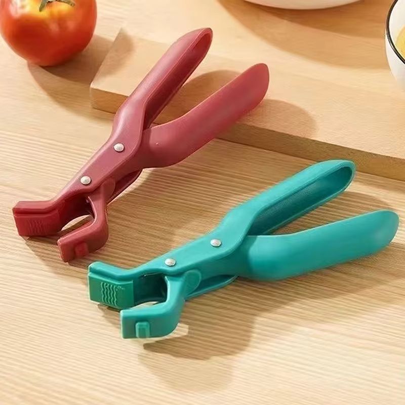 Anti-scald Gripper Clip Hot Dish Non-slip Gripper Plate Bowl Clip Holder Retriever Tongs Silicone Handle Kitchen Tool