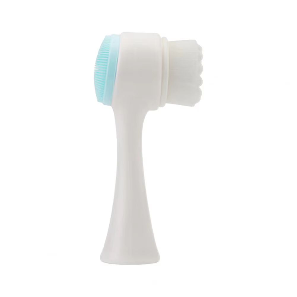 2-In-1 Face Cleansing Brush Double-sided Silicone Face Wash Scrubber Deep Pore Cleaning Manual Facial Massager Brush