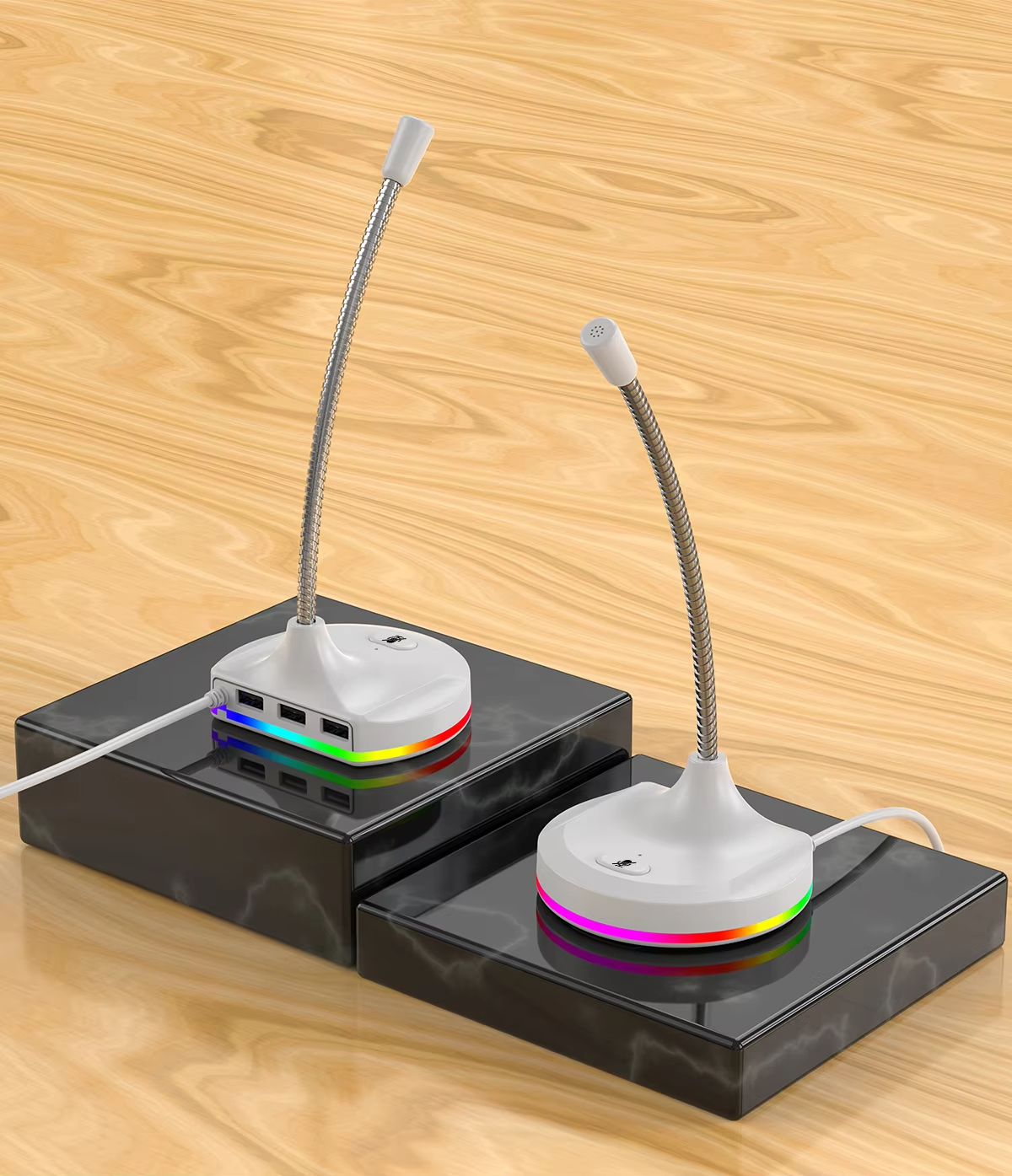 Private model colorful microphone microphone game webcast 3 port usb microphone office desktop computer microphone