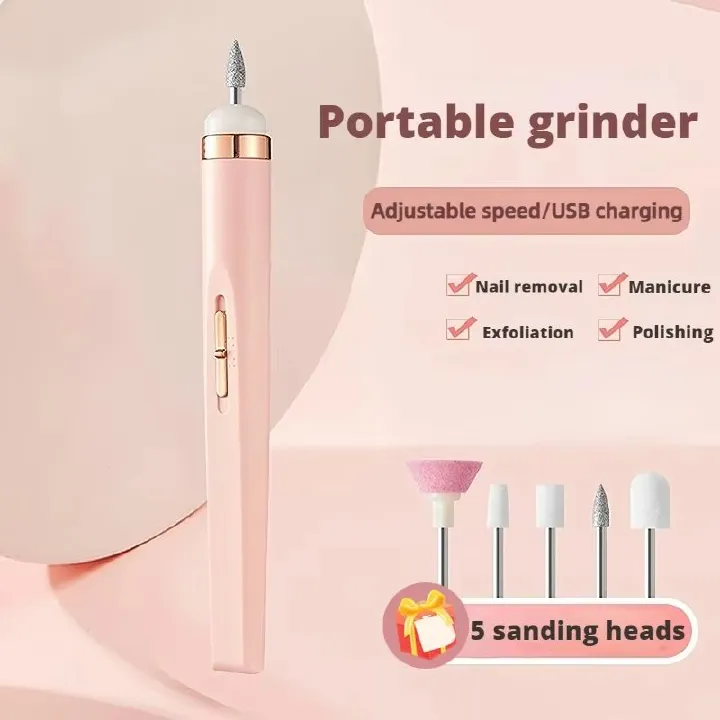 Electric Nail Drill Machine Manicure Set 5 in 1 Nail Art Manicure Tool Nail Drill File Grinder Grooming Kit nail polish remover