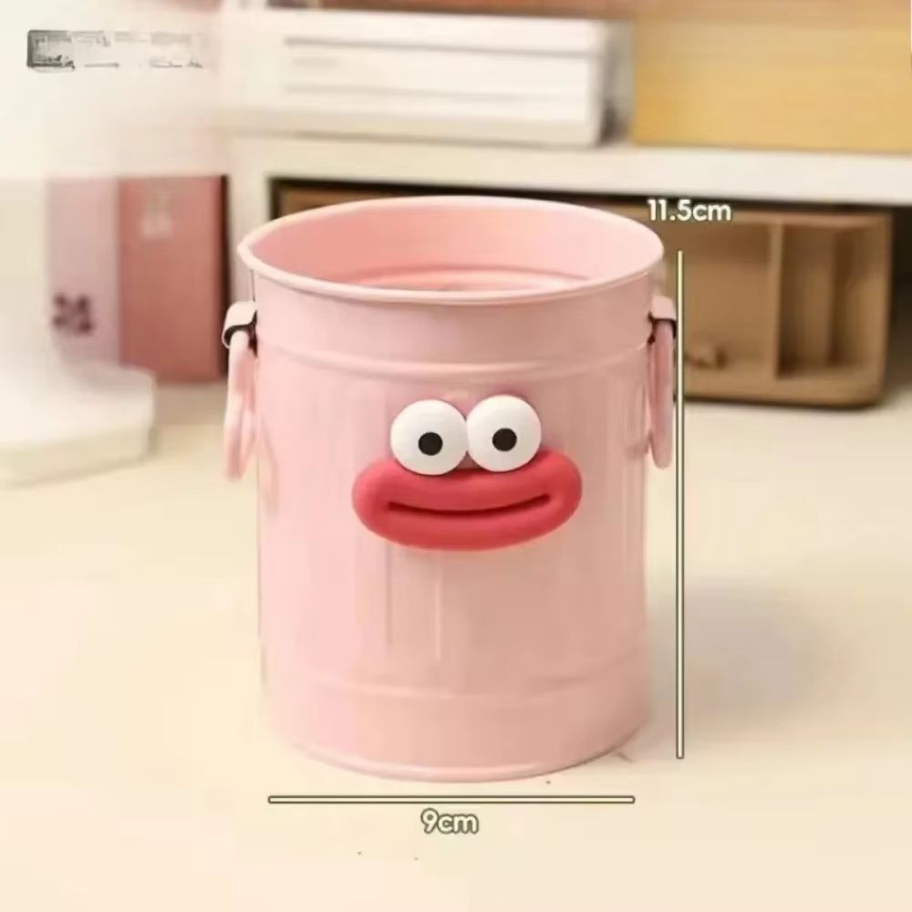 Simple Desktop Pen Holder Cartoon Personality Moistureproof Pens Container Student Desktop Highcapacity Practical Storage Bucket