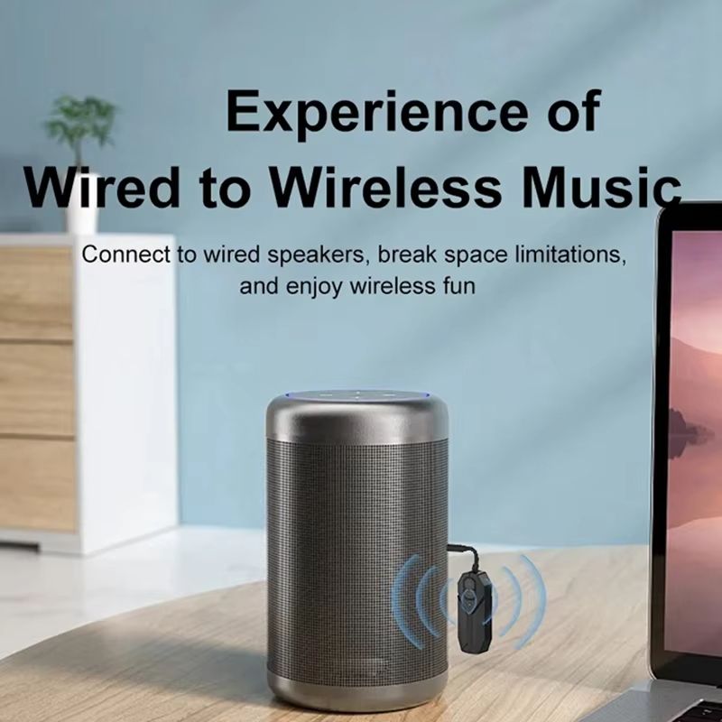 New-Bluetooth 5.4 Audio Receiver Transmitter 3.5Mm Aux Hifi Stereo Wireless Audio Adapter For TV Speaker PC Car Airplane