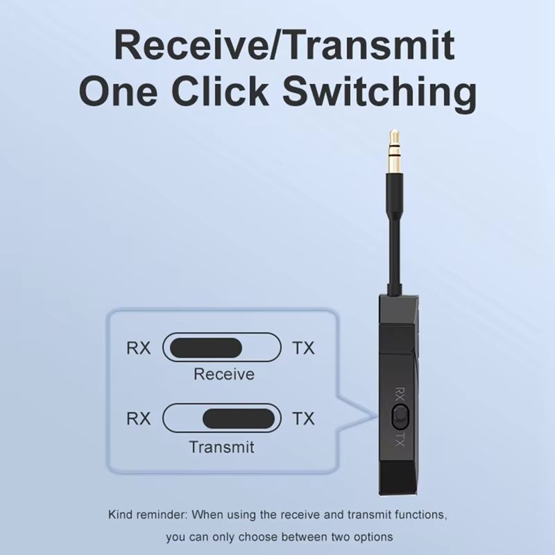 New-Bluetooth 5.4 Audio Receiver Transmitter 3.5Mm Aux Hifi Stereo Wireless Audio Adapter For TV Speaker PC Car Airplane
