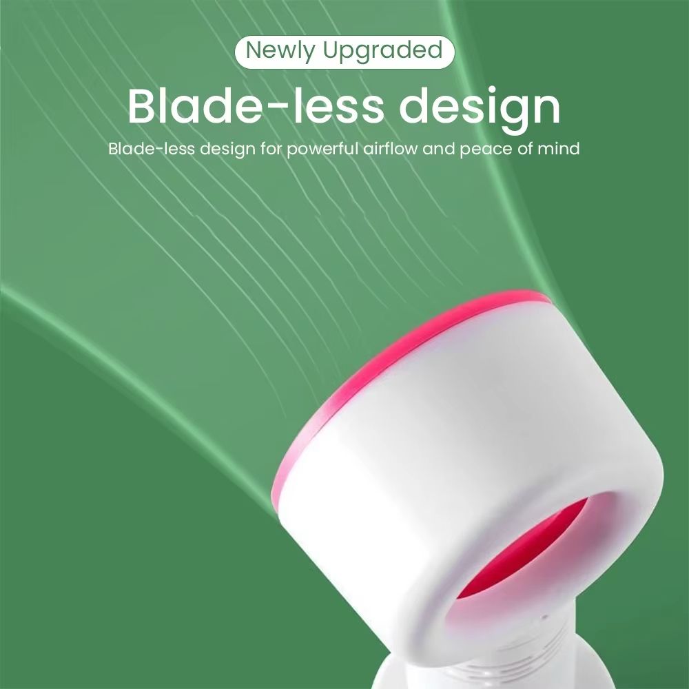 New Leafless Fan Quick Blow Dry Eyelash Glue Mini Handheld USB Rechargeable Leafless Fan Portable Fan 3-speed Wind Adjustment.