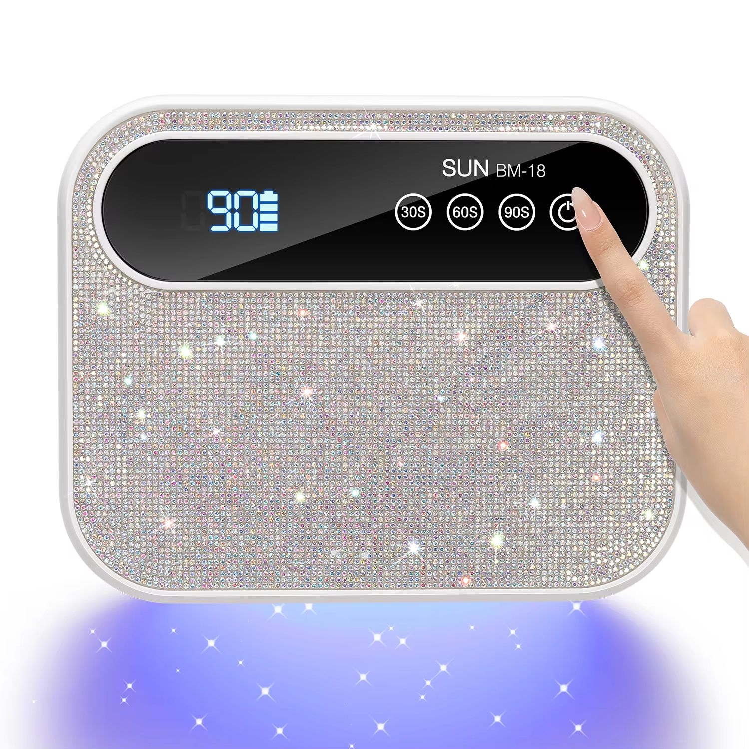 42LEDS Rechargeable Nail Lamp Professional UV LED Lamp With Diamonds 168W Gel Polish Drying Lamp For Nails Manicure Tools