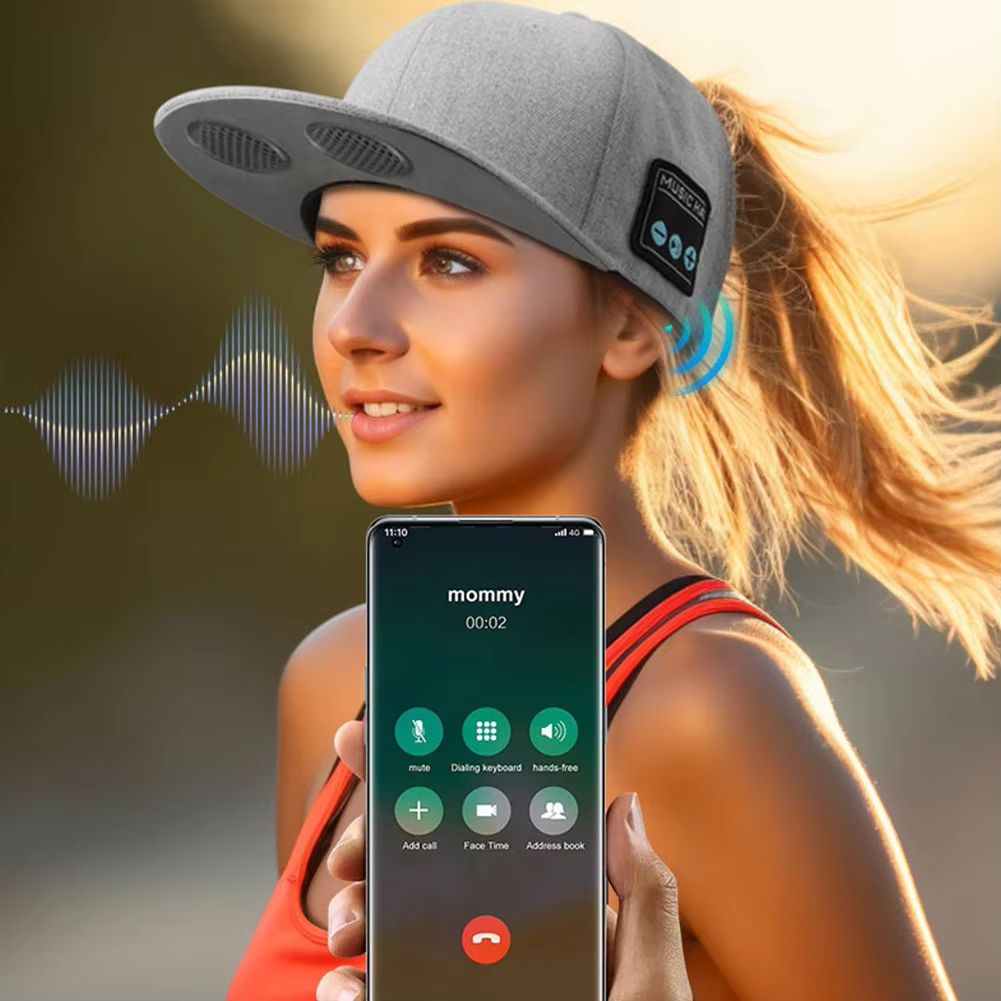 Multifunctional Outdoor Hat With Bluetooth Speakers Wireless Headphones Detachable Adjustable Music Baseball Cap Running Sports