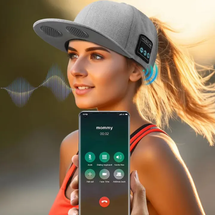 Multifunctional Outdoor Hat With Bluetooth Speakers Wireless Headphones Detachable Adjustable Music Baseball Cap Running Sports