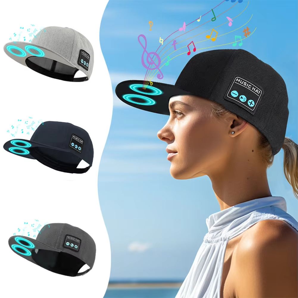 Multifunctional Outdoor Hat With Bluetooth Speakers Wireless Headphones Detachable Adjustable Music Baseball Cap Running Sports