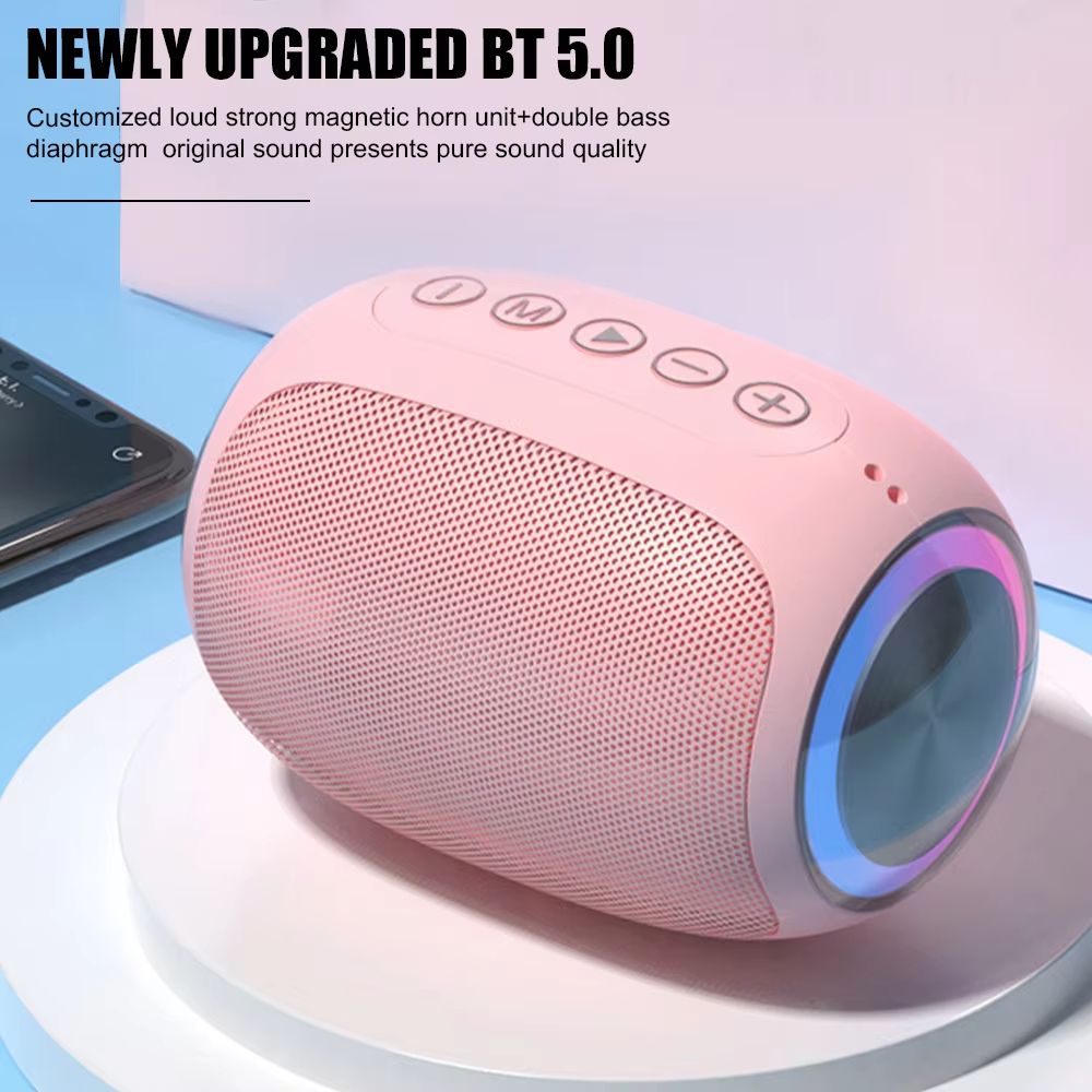 2023 Wireless BT Compatible Portable Speaker Subwoofer Outdoor Call Music Loudspeaker Stereo Double Speaker Surround