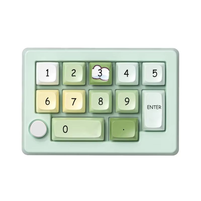 DN59 12-Key Handed Wireless Mechanical Keyboard with 12 Programmable Keys and Lights 2.4Ghz 3Modes Small Keypad