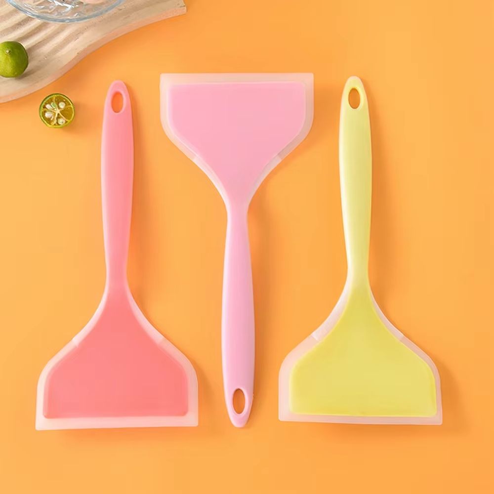 1Pc Silicone Spatula Wide Mouth Non-stick Scraper Steak Beef Egg Cooking Spatula Pancake Baking Tools Kitchen Cooking Shovel