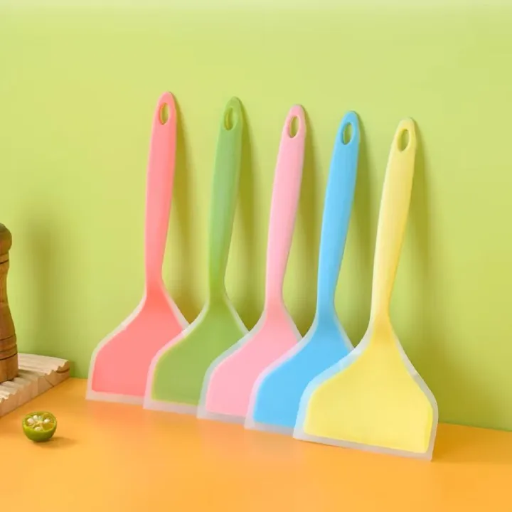 1Pc Silicone Spatula Wide Mouth Non-stick Scraper Steak Beef Egg Cooking Spatula Pancake Baking Tools Kitchen Cooking Shovel
