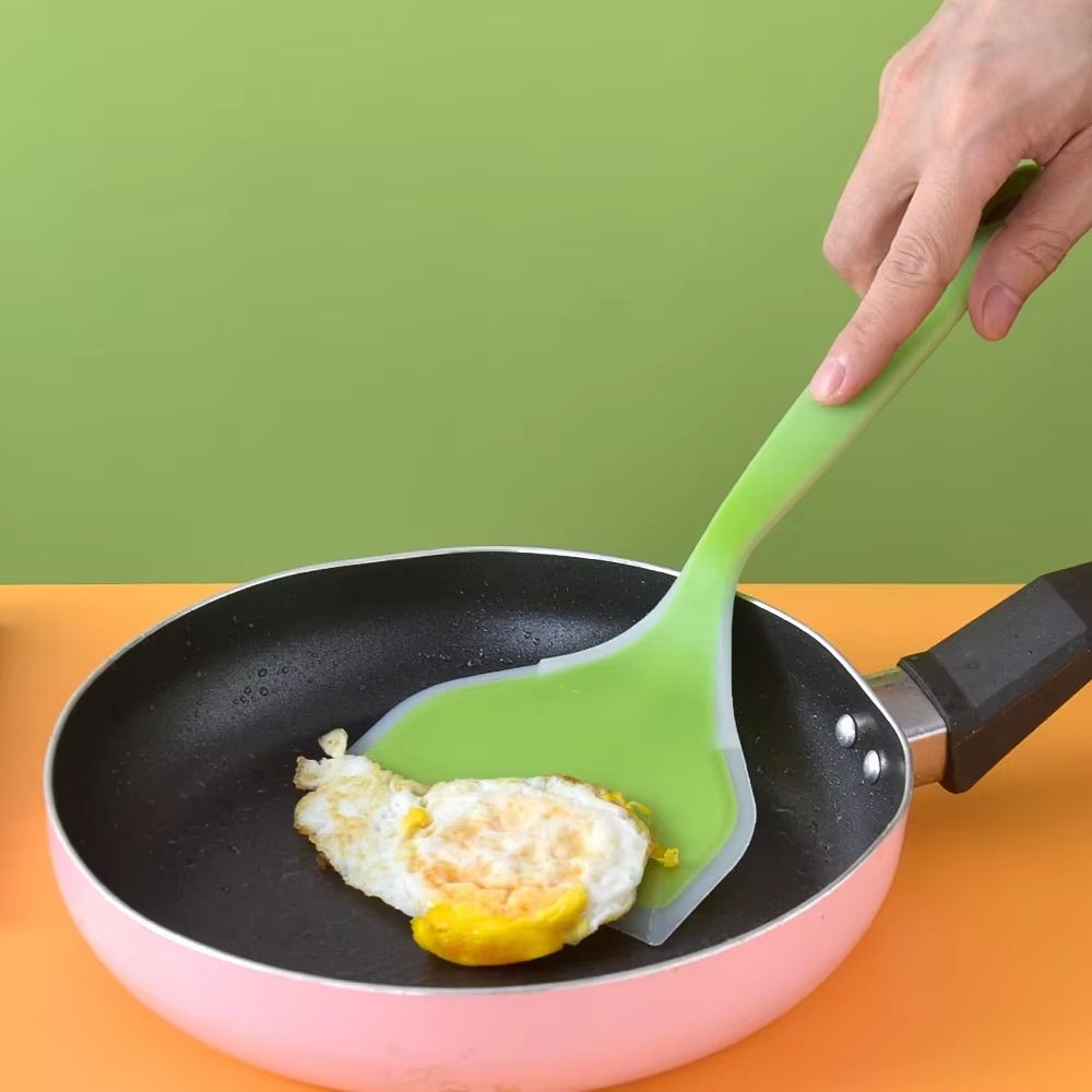 1Pc Silicone Spatula Wide Mouth Non-stick Scraper Steak Beef Egg Cooking Spatula Pancake Baking Tools Kitchen Cooking Shovel