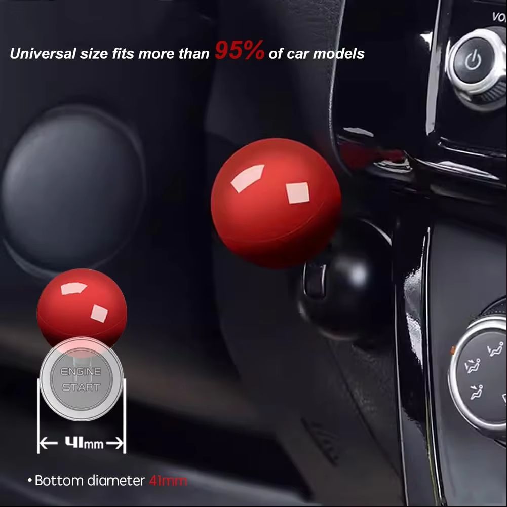 Full Metal Ball-Bar Automotive One-Touch Start Button Starter Cover Car One Click Start Button Start Cover Car Interior Decor