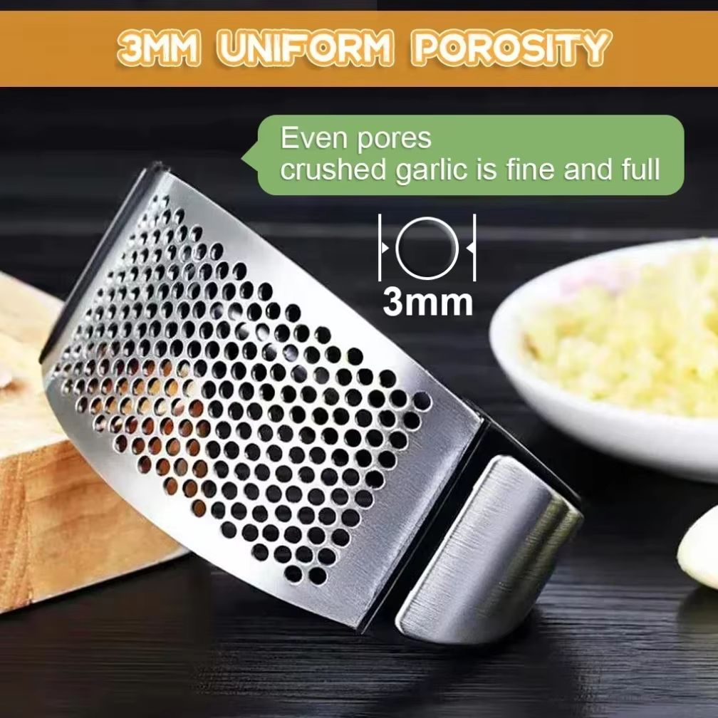 Manual Garlic Chopper Garlic Chopping Tools Fruits and Vegetables Kitchen Gadget Stainless Steel Garlic Press Crusher